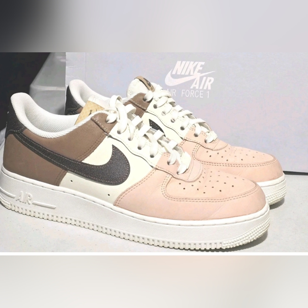 Nike Air Force 1 07 LV8 Neapolitan Pink Brown Retro DX3726-800 Mens Sz 9 WM 10.5